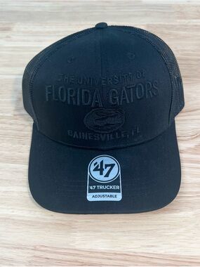 Florida Gators '47 Brand All Black Trucker Snapback Hat Cap NCAA - BRAND NEW